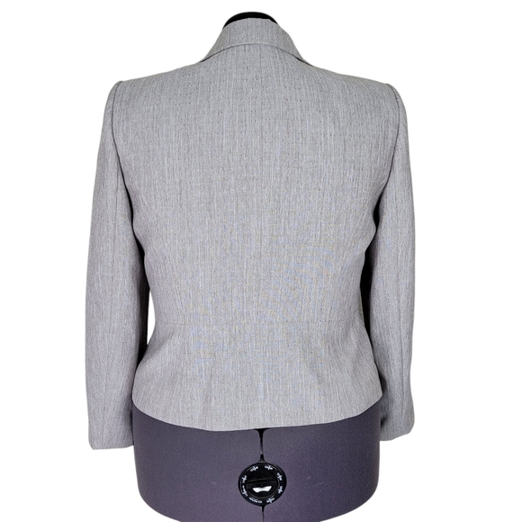 Le Suit Skirt Suit Size 16P Heather Brown Textured Button Pockets Back Zip Lined - Picture 5 of 10